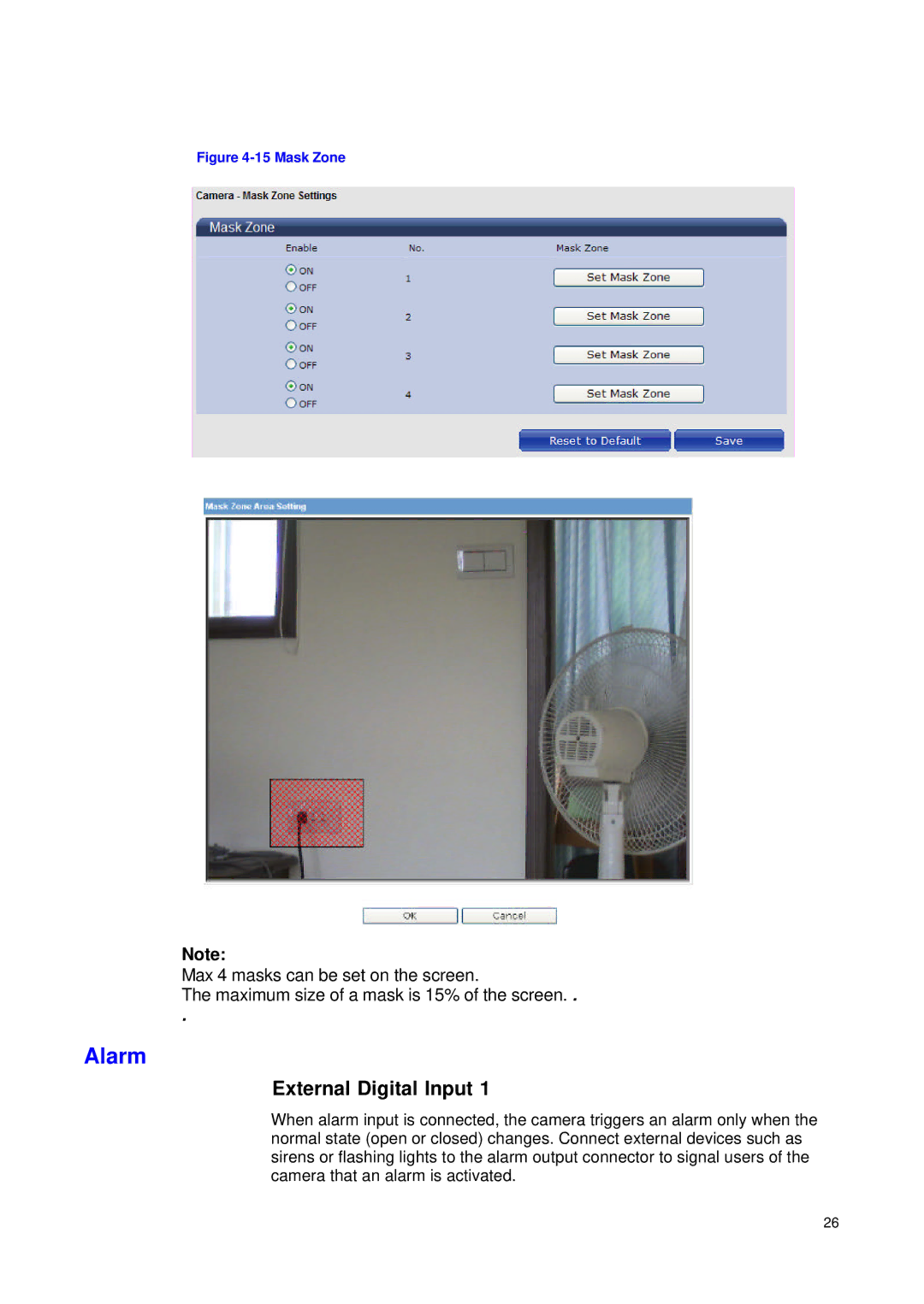 JVC VN-T16/U manual Alarm, External Digital Input 