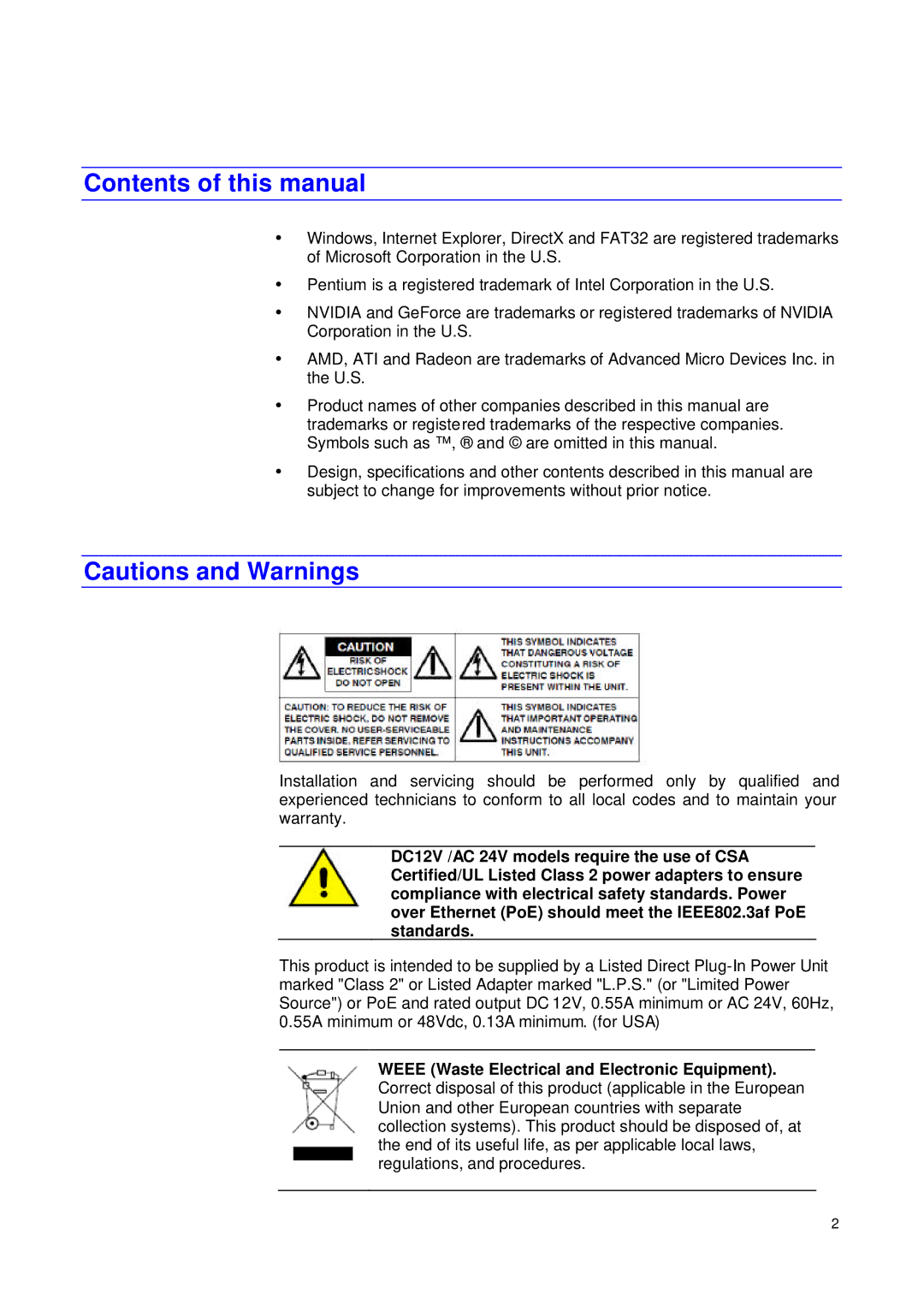 JVC VN-T16/U Contents of this manual 