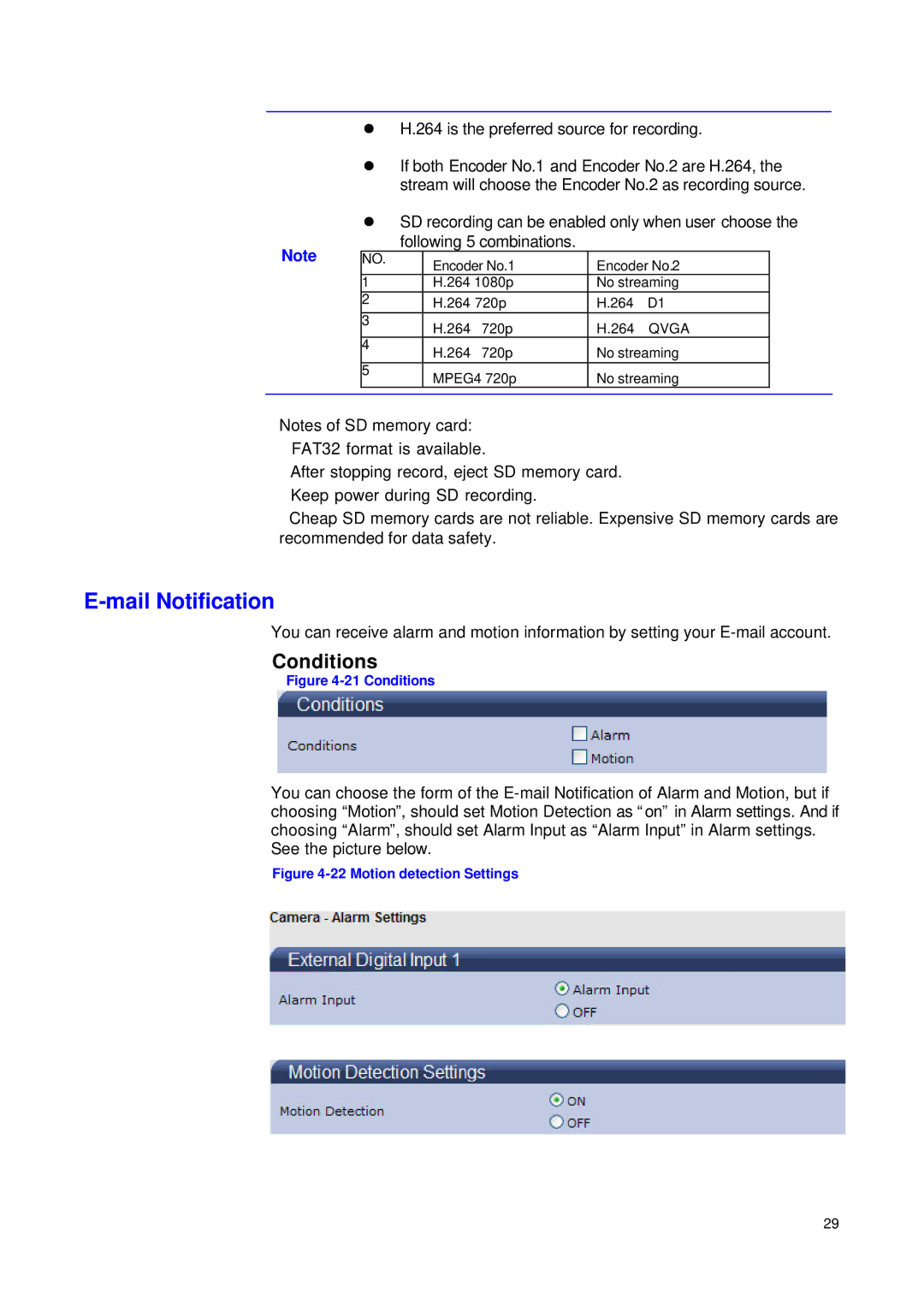 JVC VN-T16/U manual Mail Notification, Conditions 