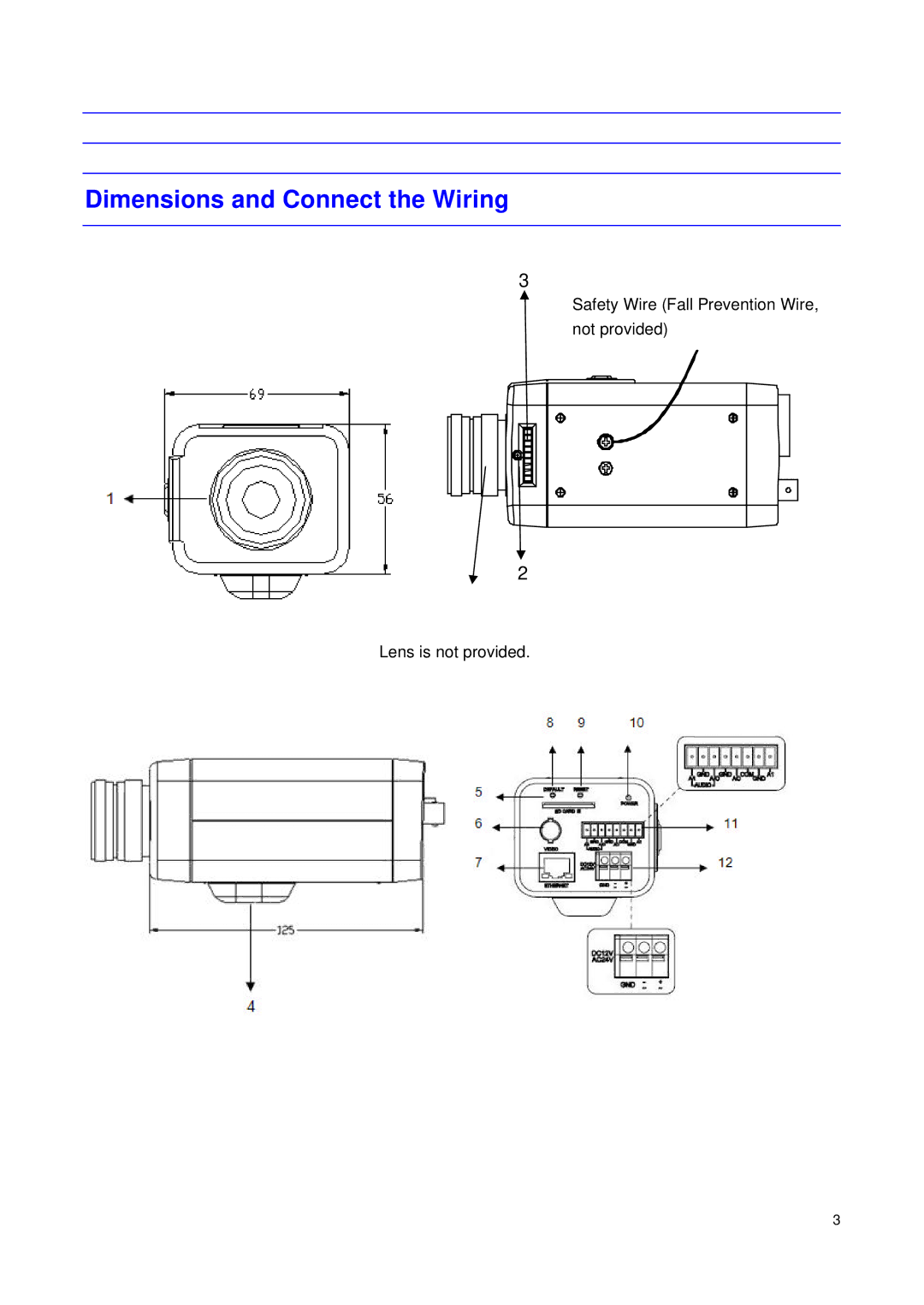 JVC VN-T16/U manual Dimensions and Connect the Wiring 