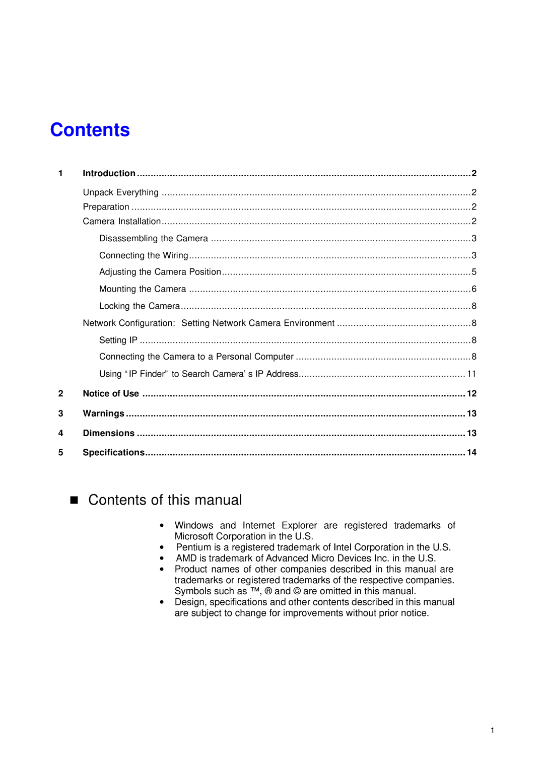 JVC VN-T216VPRU manual Contents 