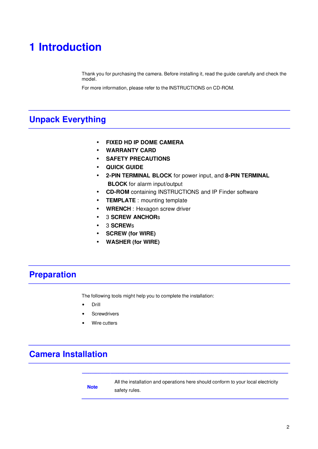 JVC VN-T216VPRU manual Introduction 