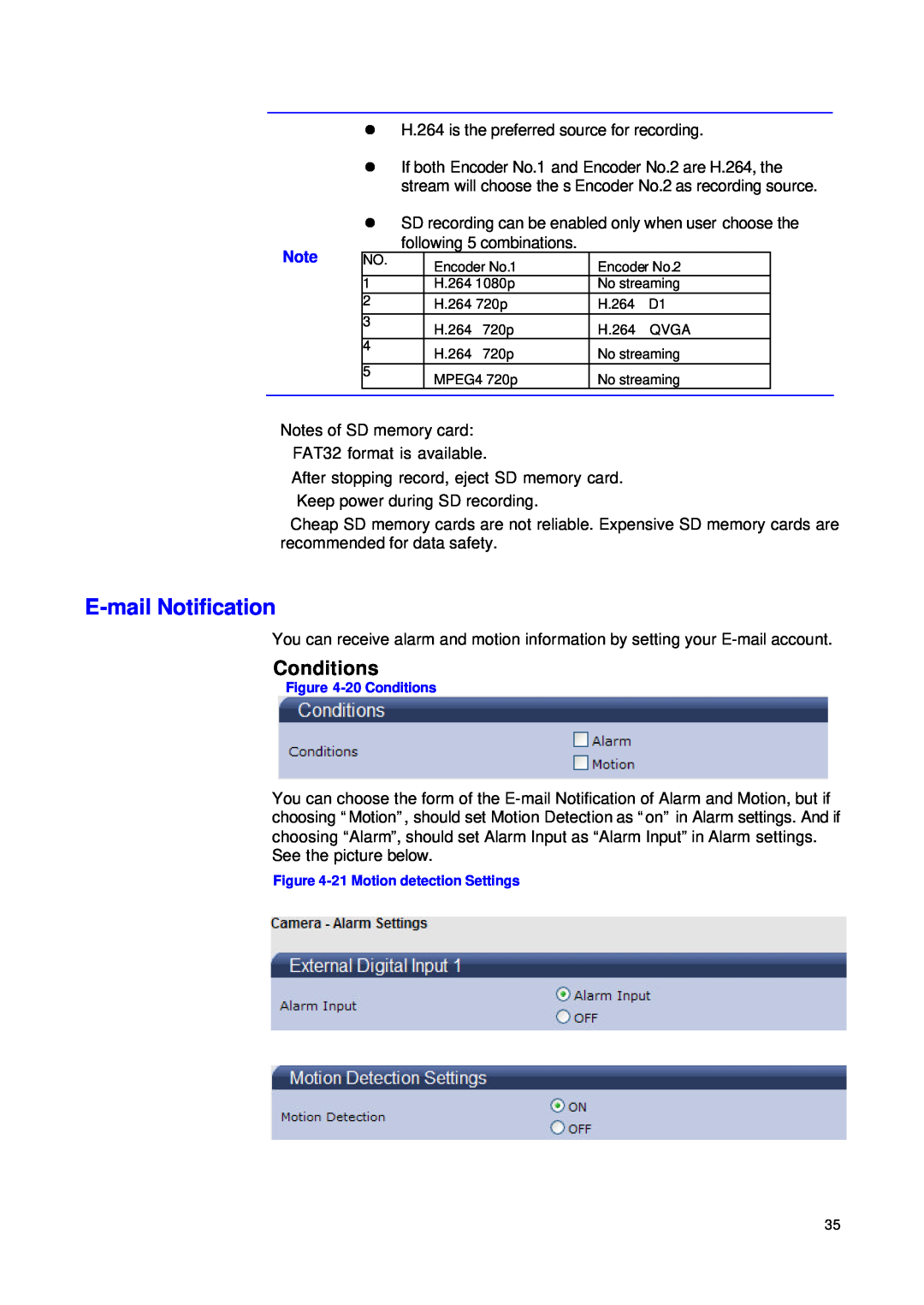 JVC VN-T216VPRU manual E-mailNotification, Conditions 