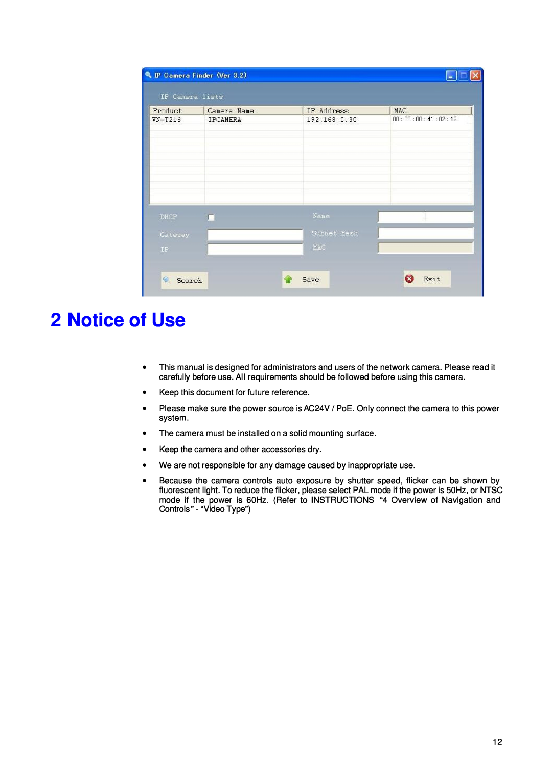 JVC VN-T216VPRU manual 2Notice of Use 