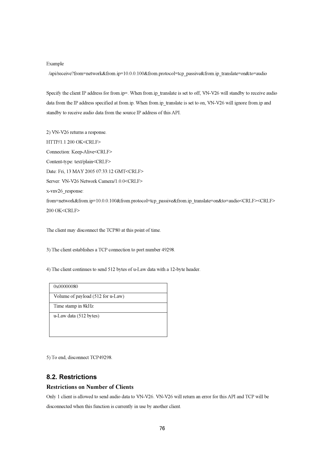 JVC VN-V25U, VN-V26U manual Restrictions on Number of Clients 