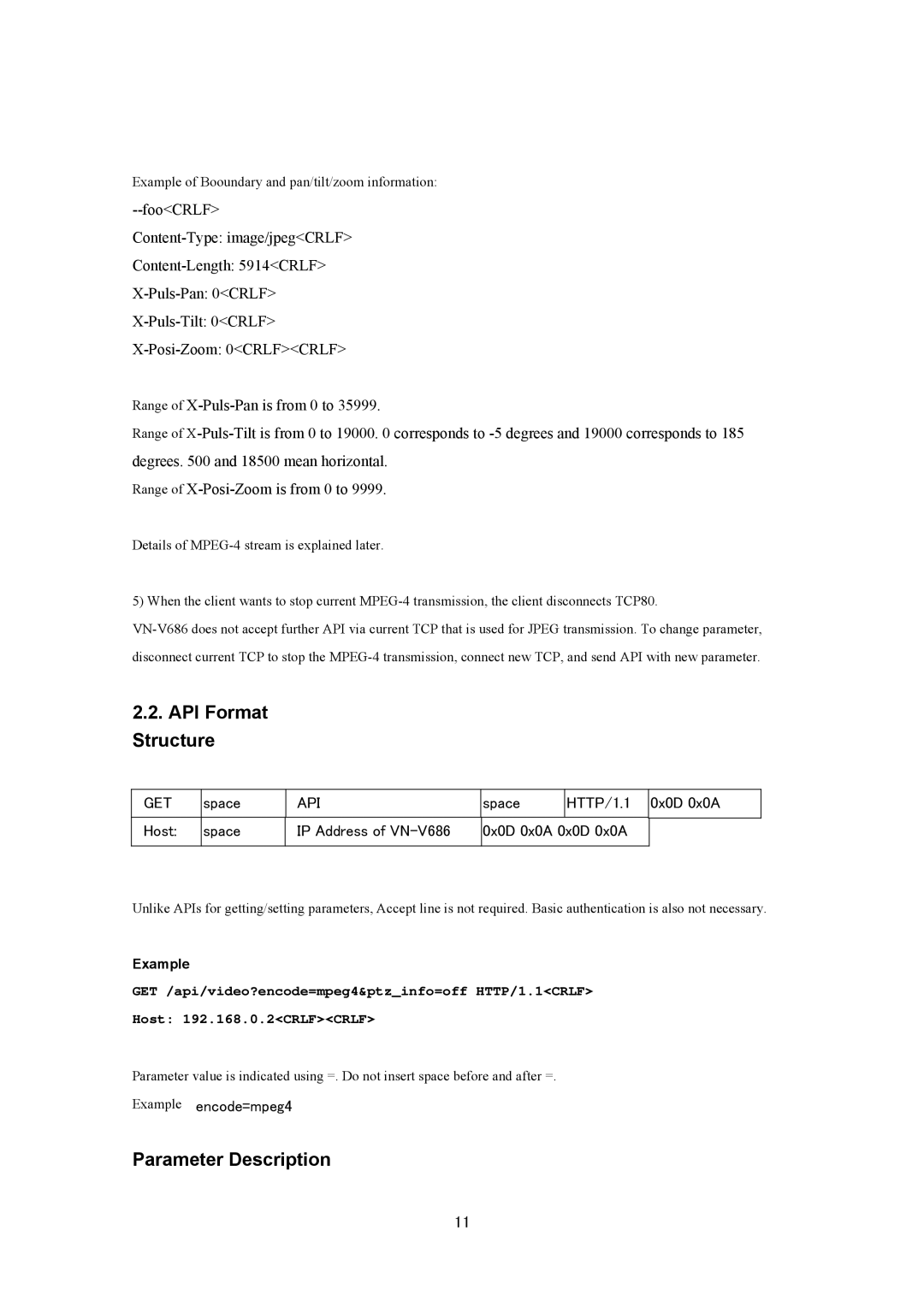 JVC VN-V686U manual Example encode=mpeg4 