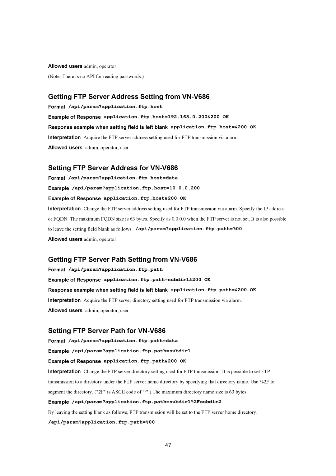 JVC VN-V686U manual Getting FTP Server Address Setting from VN-V686, Setting FTP Server Address for VN-V686 