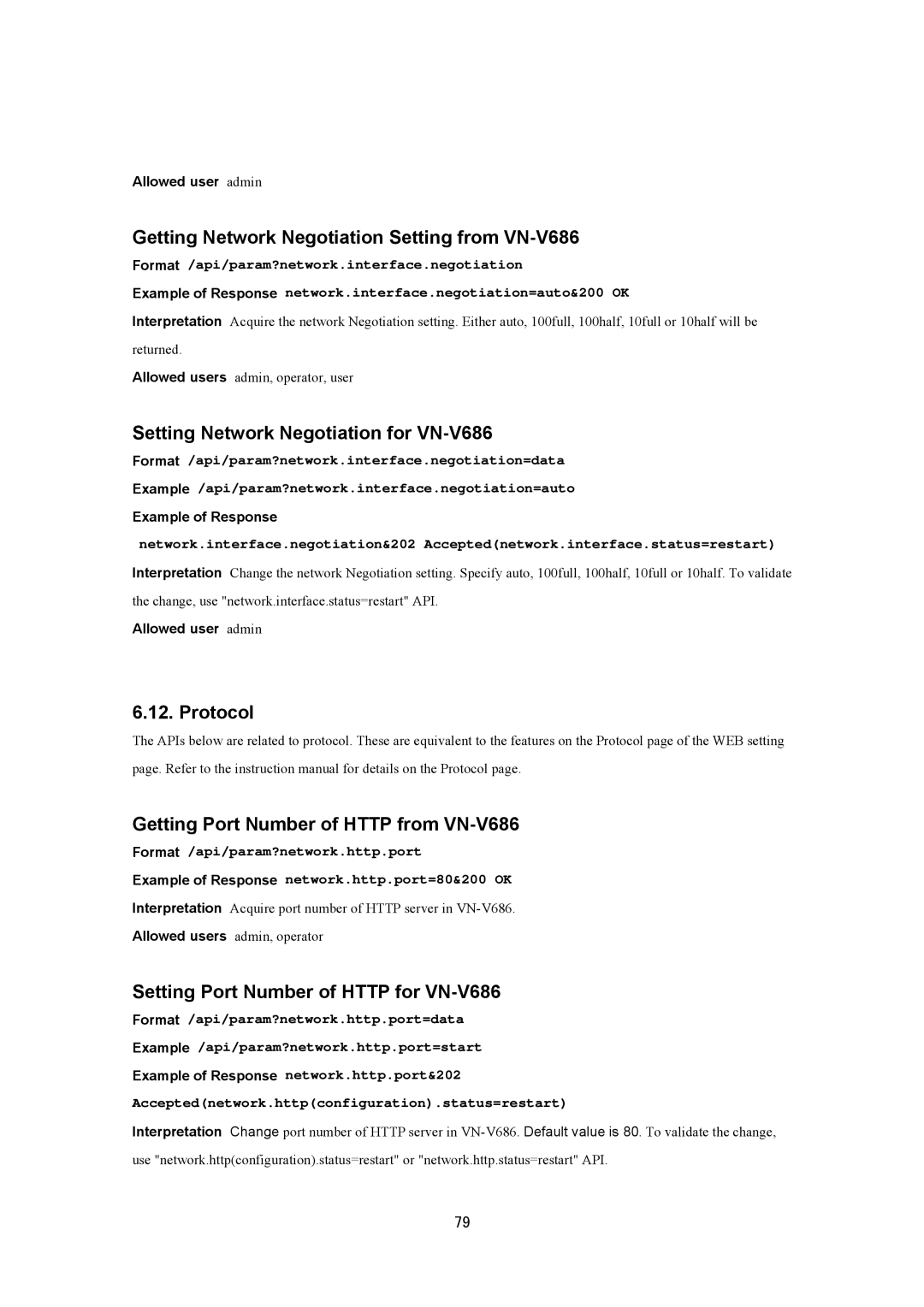 JVC VN-V686U manual Getting Network Negotiation Setting from VN-V686, Setting Network Negotiation for VN-V686 