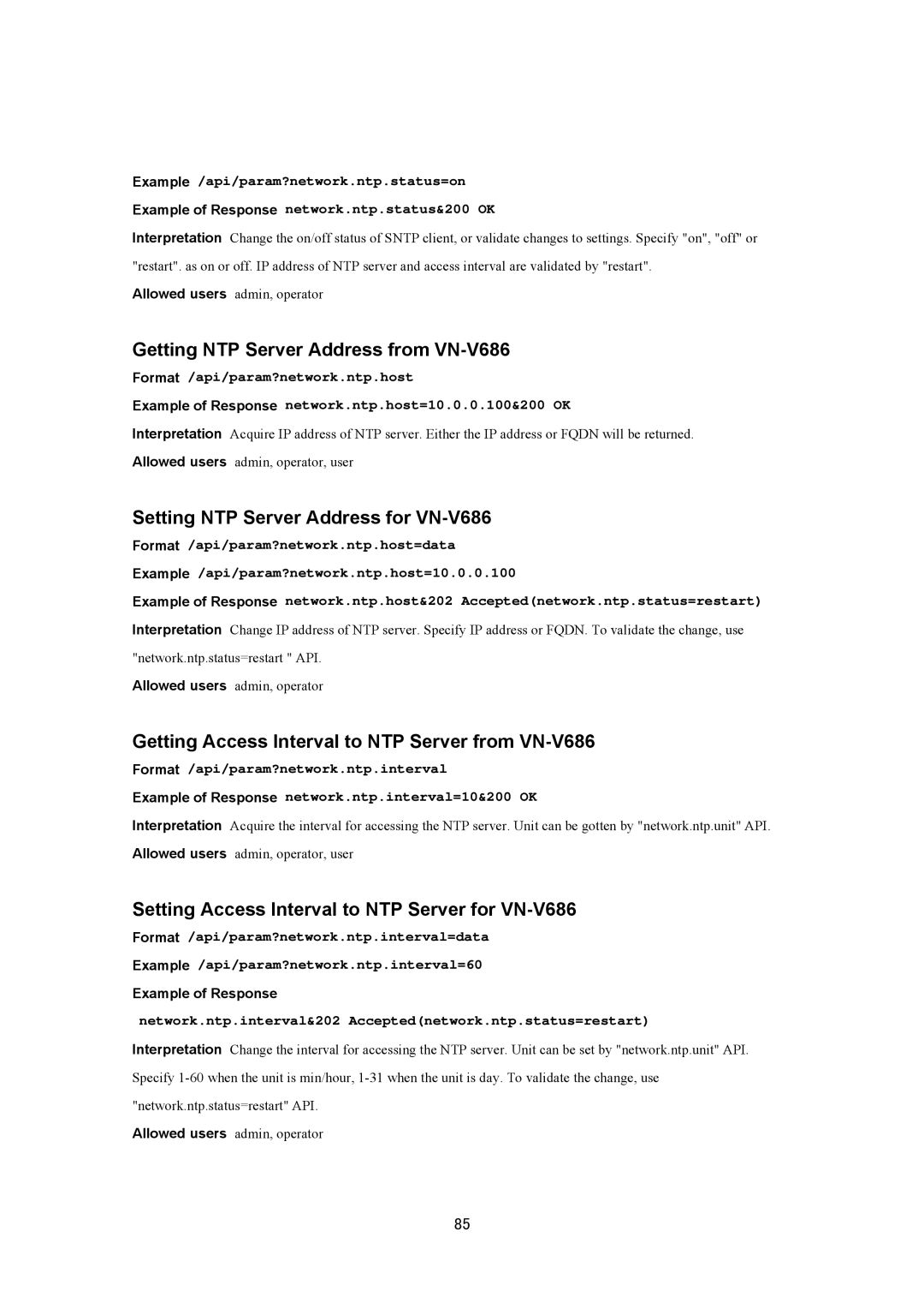 JVC VN-V686U manual Getting NTP Server Address from VN-V686, Setting NTP Server Address for VN-V686 