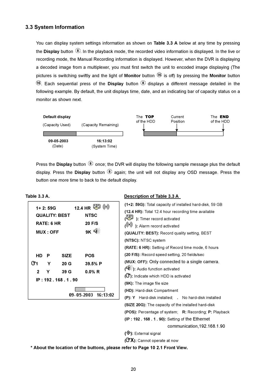 JVC VR 601 instruction manual System Information, Quality Best Ntsc Rate 6 HR, MUX OFF Size POS 