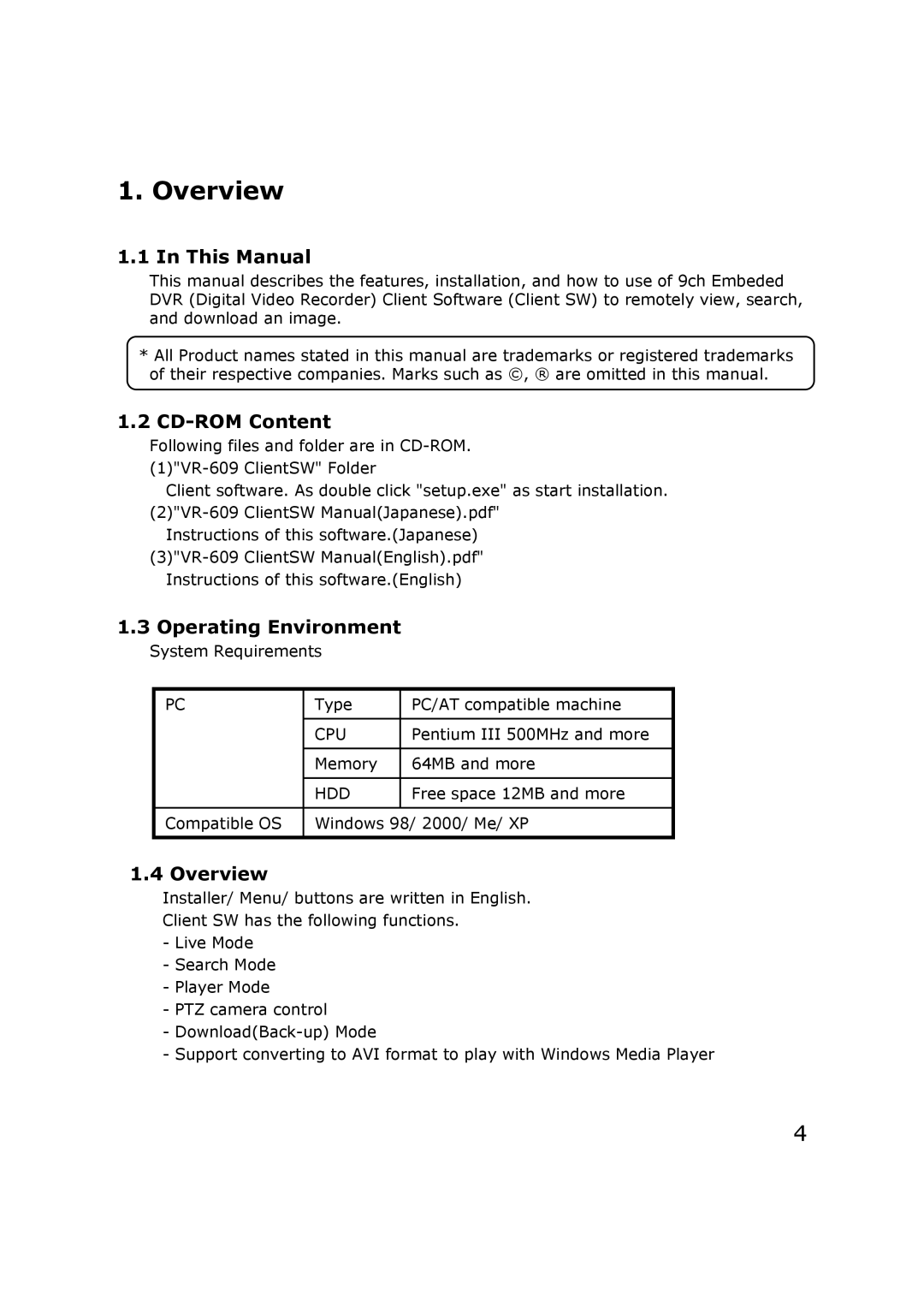 JVC VR-609 manual This Manual, CD-ROM Content, Operating Environment, Overview 