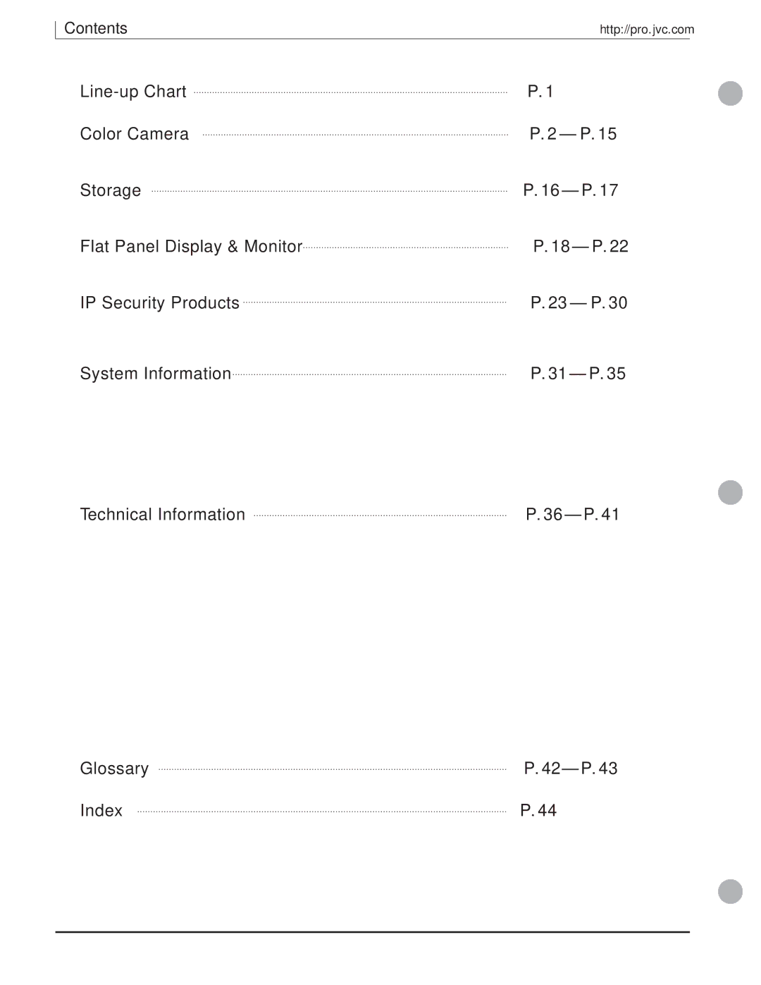 JVC VR-609U manual Contents 