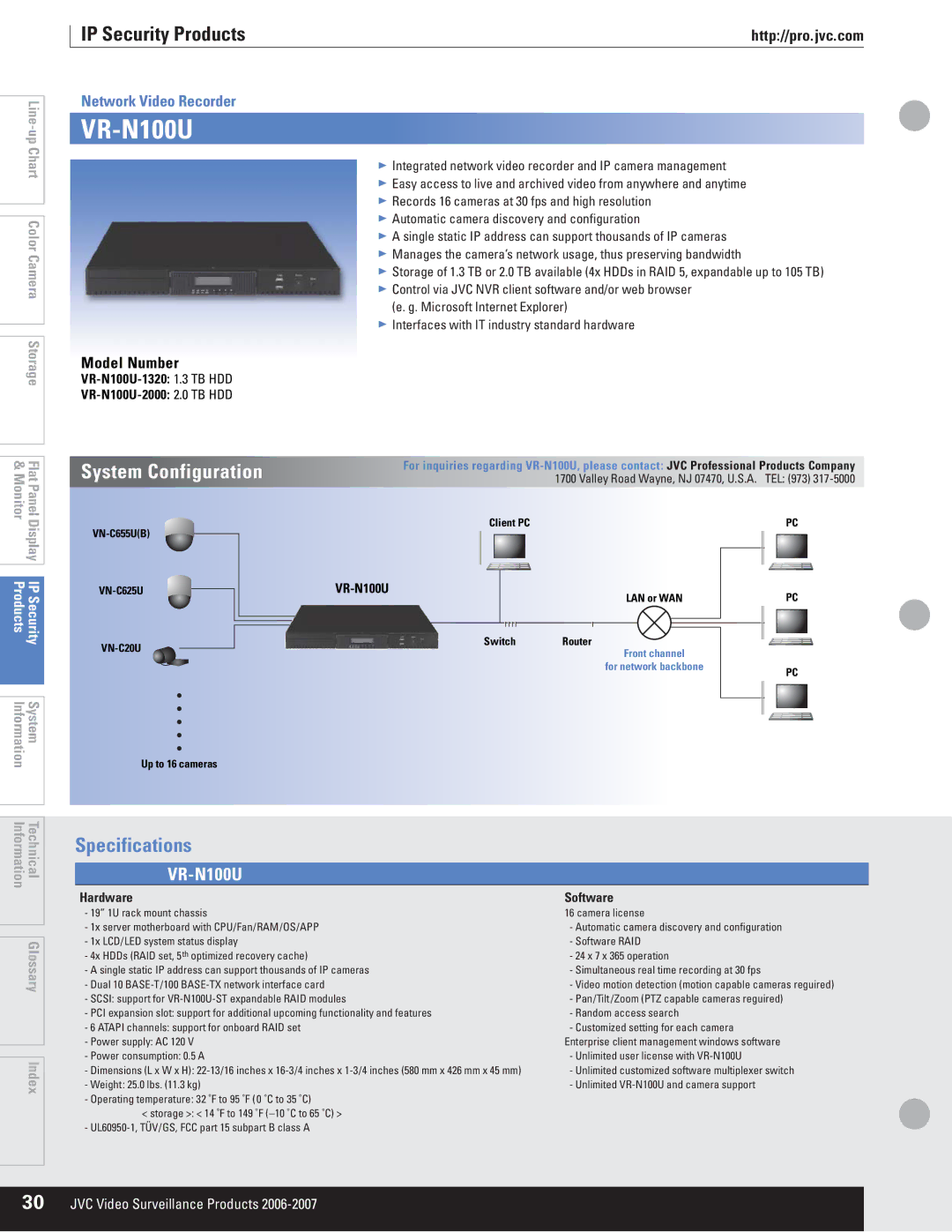 JVC VR-609U manual VR-N100U, System Configuration 