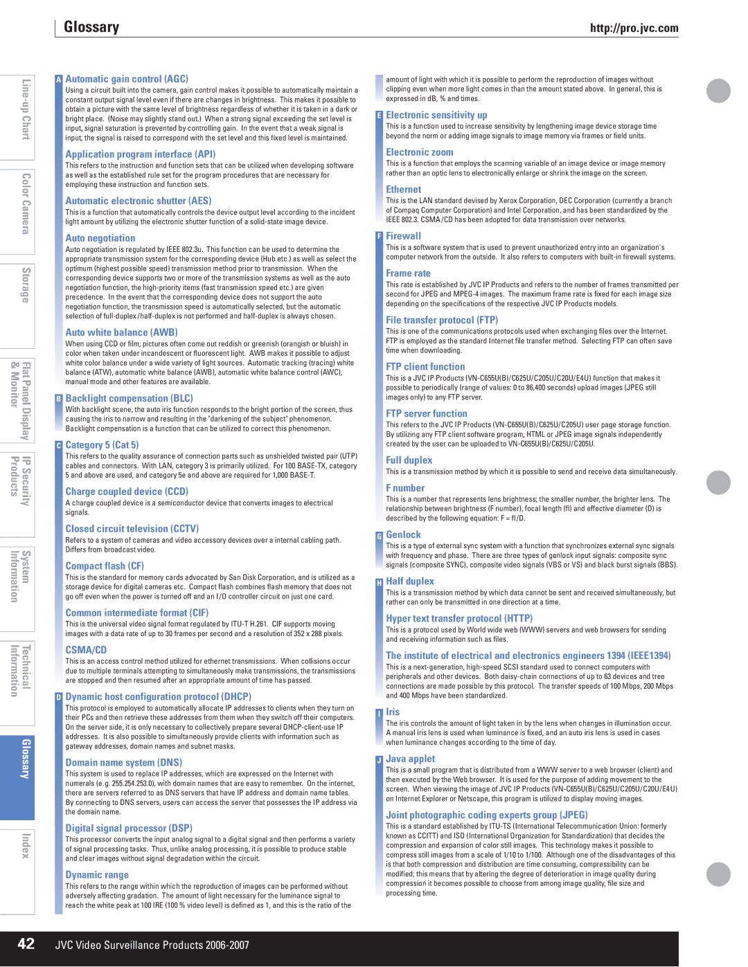 JVC VR-609U manual Glossary, Csma/Cd 