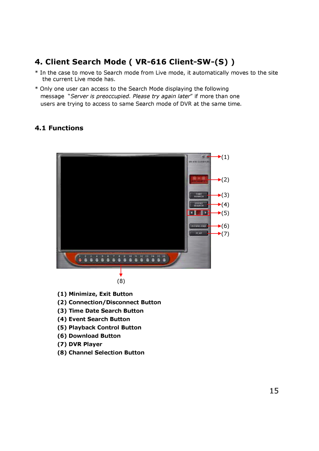 JVC manual Client Search Mode VR-616 Client-SW-S 