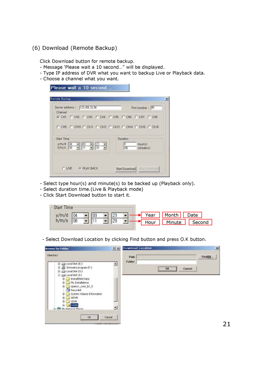 JVC VR-616 manual Download Remote Backup 