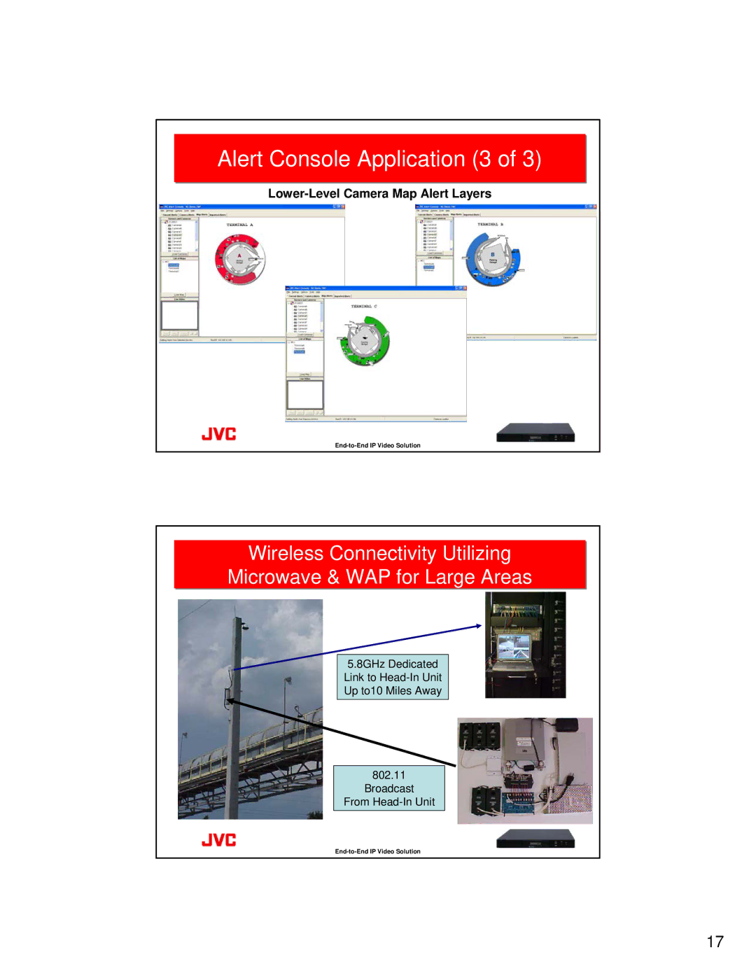 JVC VR-N100U manual Alert Console Application 3, Lower-Level Camera Map Alert Layers 