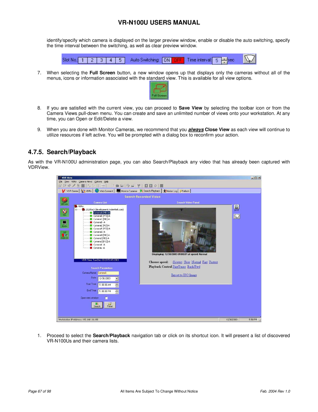 JVC VR-N100U user manual Search/Playback 