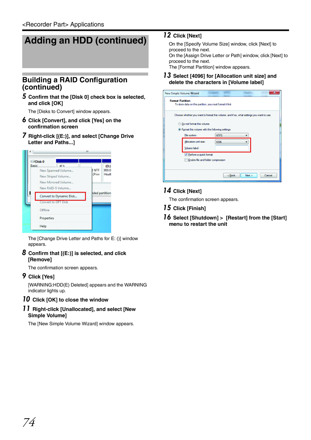 JVC VR-X3200U, VR-X1600U manual Click Next, Confirmation screen appears 