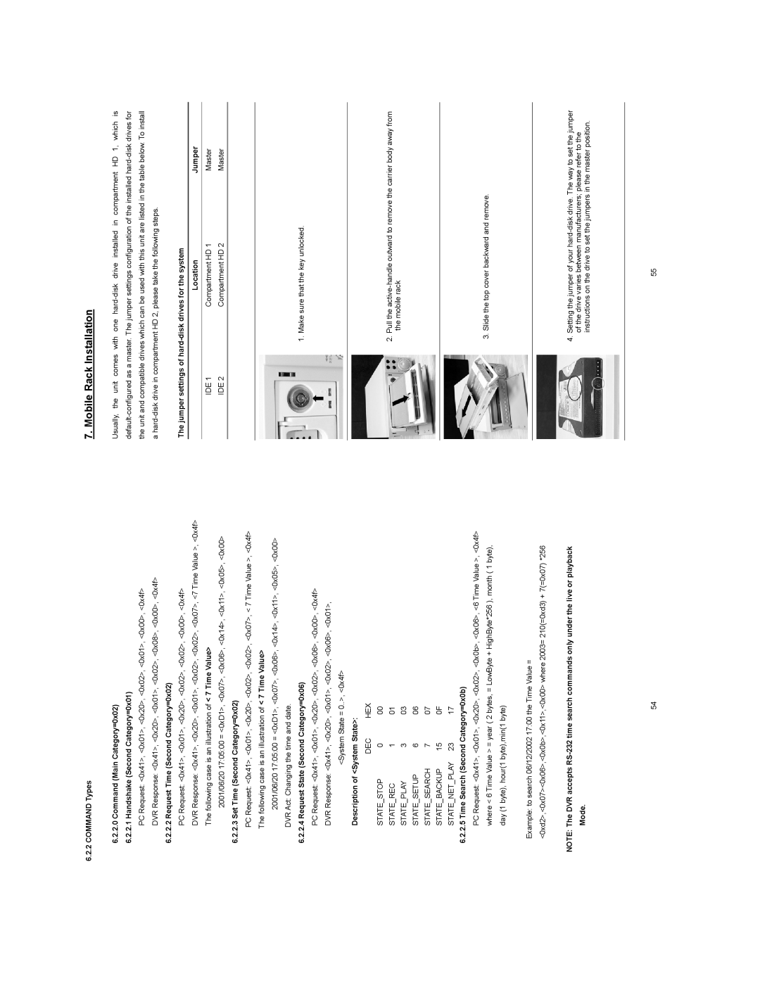 JVC VR601 instruction manual Mobile Rack Installation 