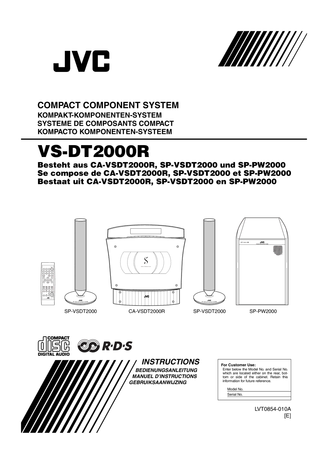 JVC VS-DT2000R manual 