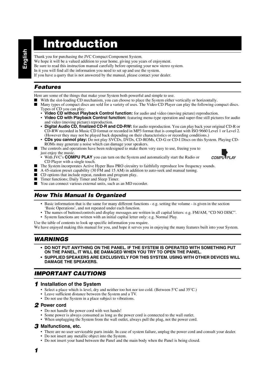 JVC VS-DT68V, VS-DT88V manual Introduction, Features, How This Manual Is Organized 