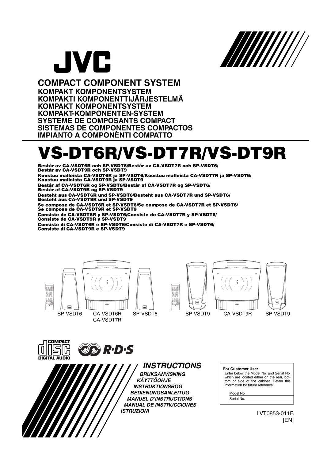 JVC manual VS-DT6R/VS-DT7R/VS-DT9R 