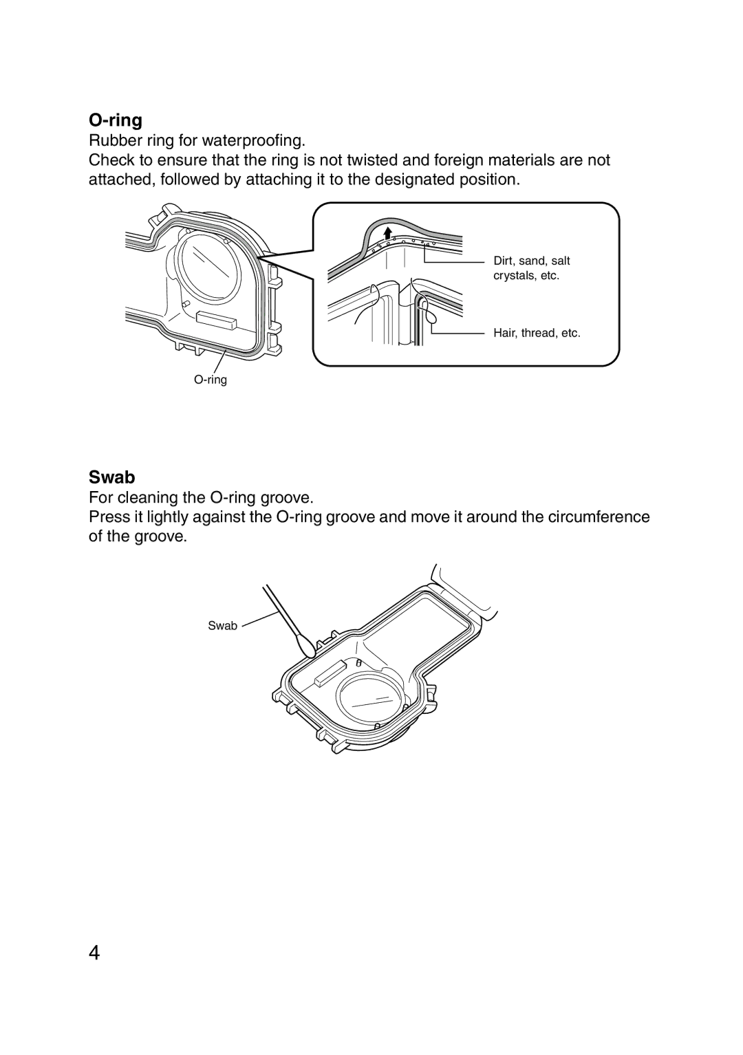 JVC WR-MG88U manuel dutilisation Ring, Swab 