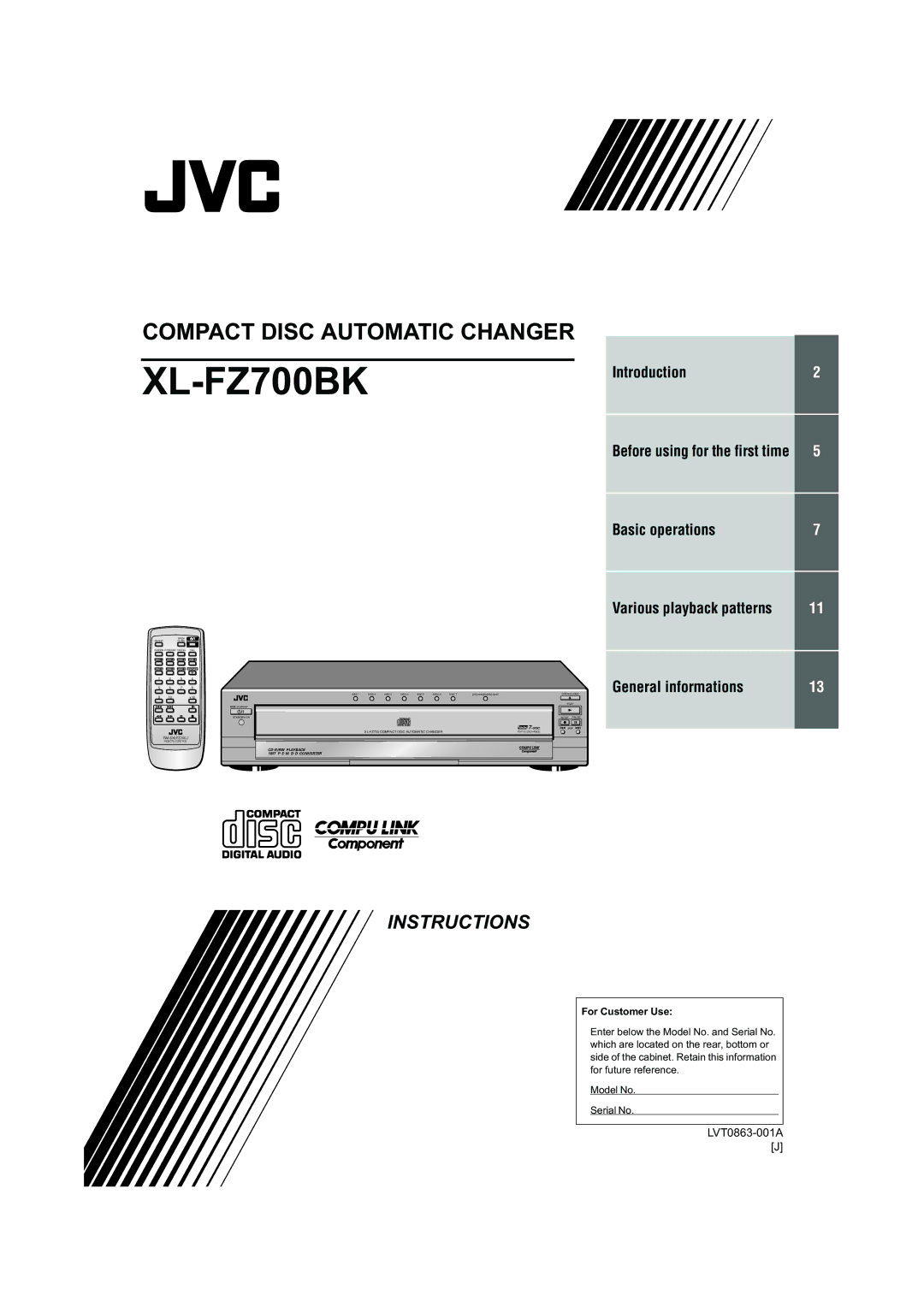 JVC XL-FZ700 manual 203$&7,6&$8720$7,&&+$1*5 