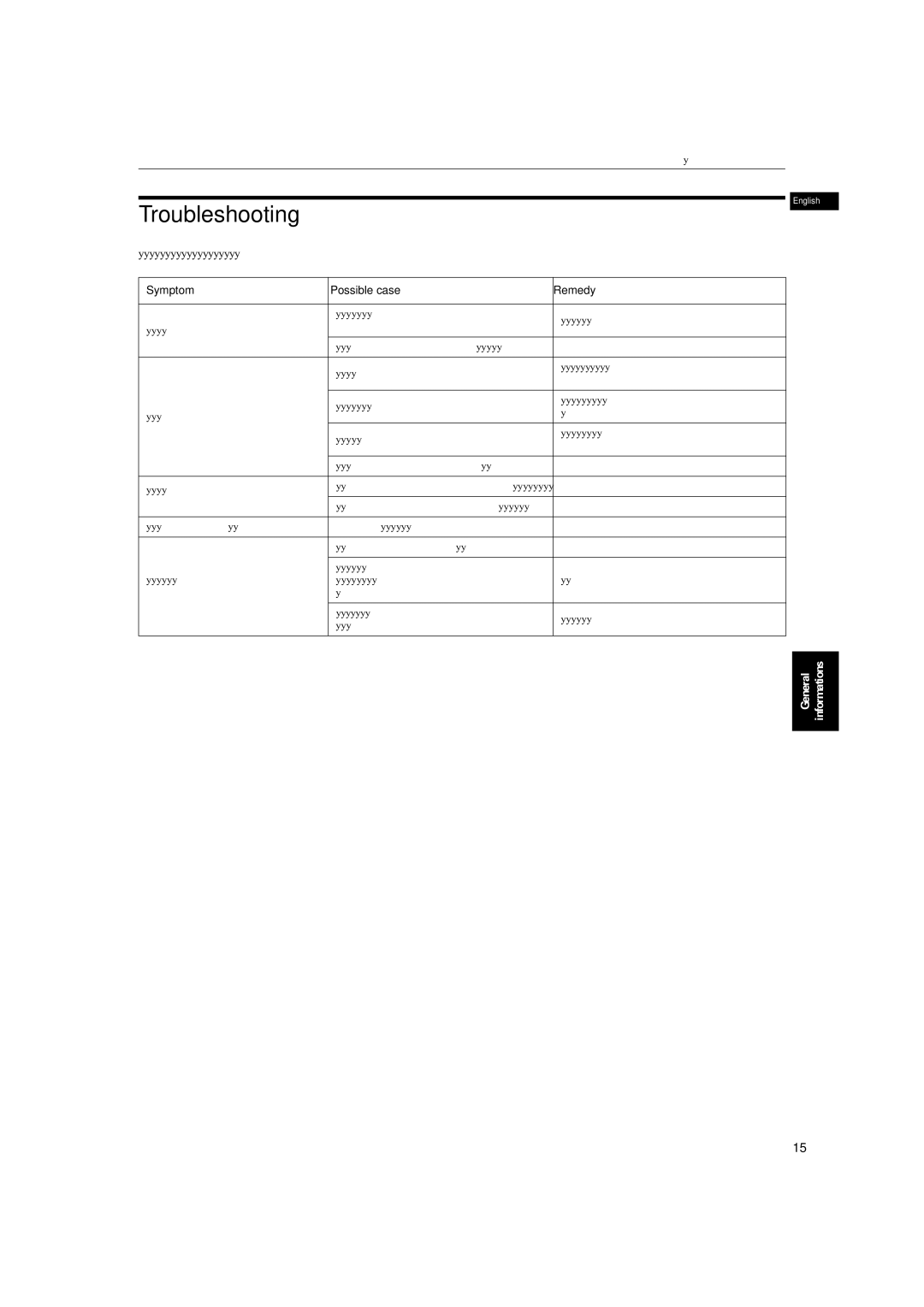 JVC XL-FZ700 manual Troubleshooting 