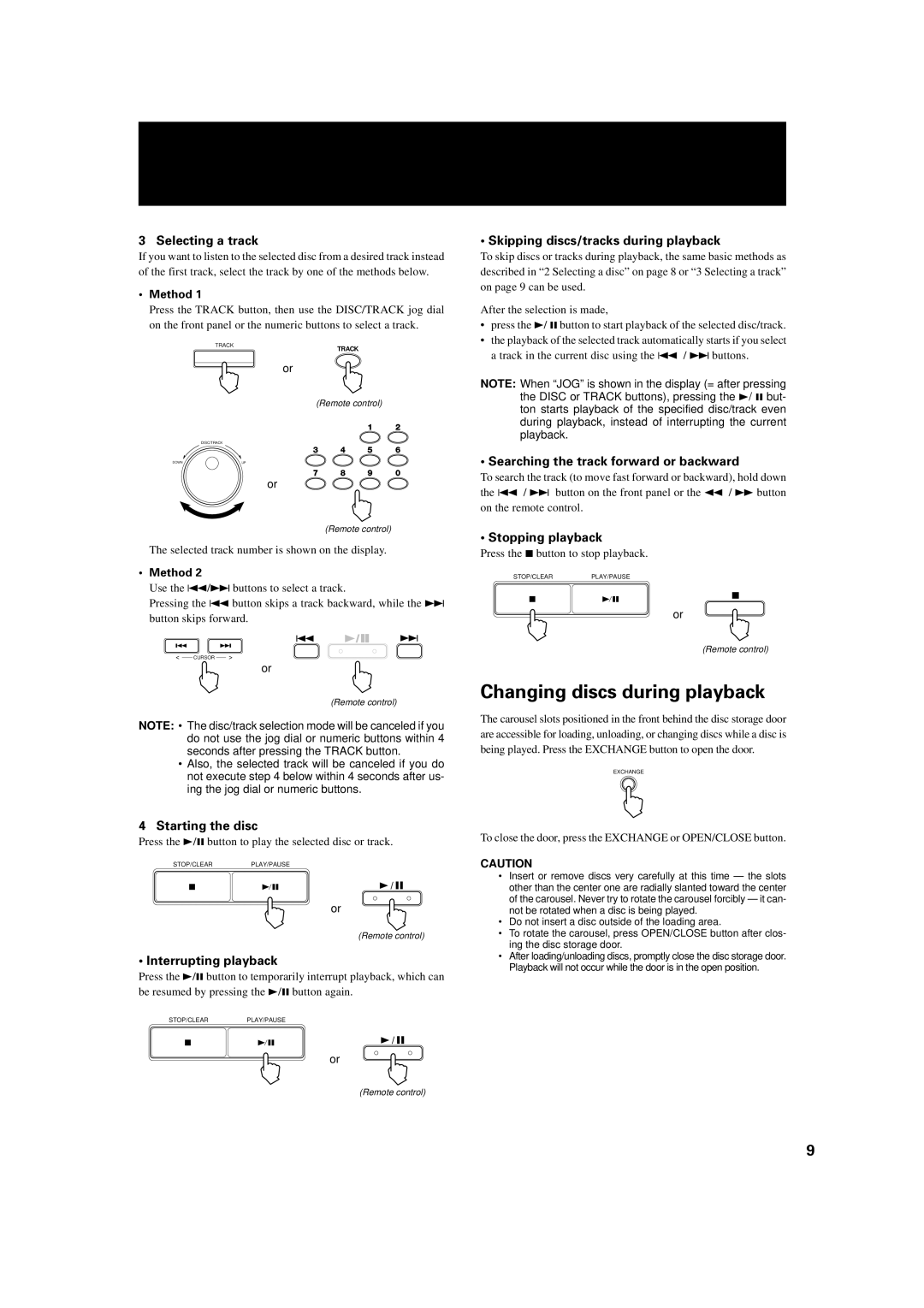 JVC XL-MC334BK manual Changing discs during playback 