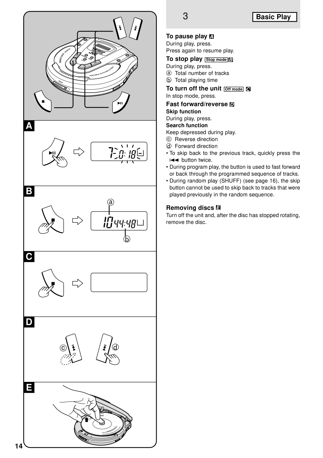 JVC XL-PV310, XL-PG31, XL-PG51 operating instructions Sequential Play Basic Play 