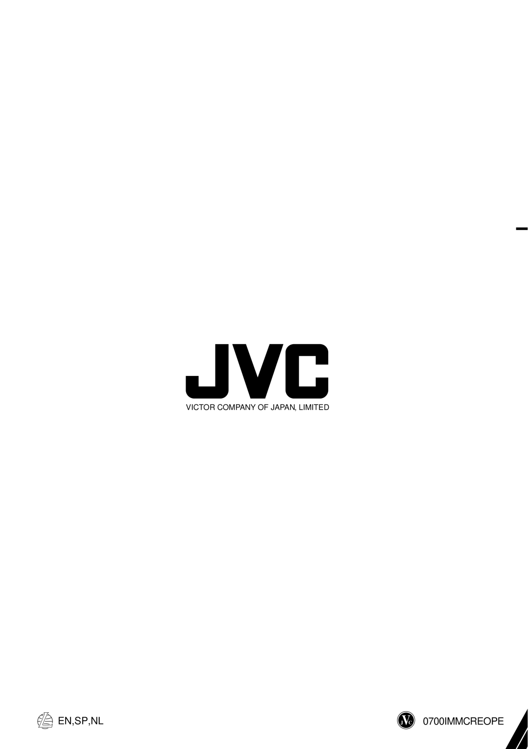 JVC XL-PV310, XL-PG31, XL-PG51 operating instructions EN,SP,NL 0700IMMCREOPE 