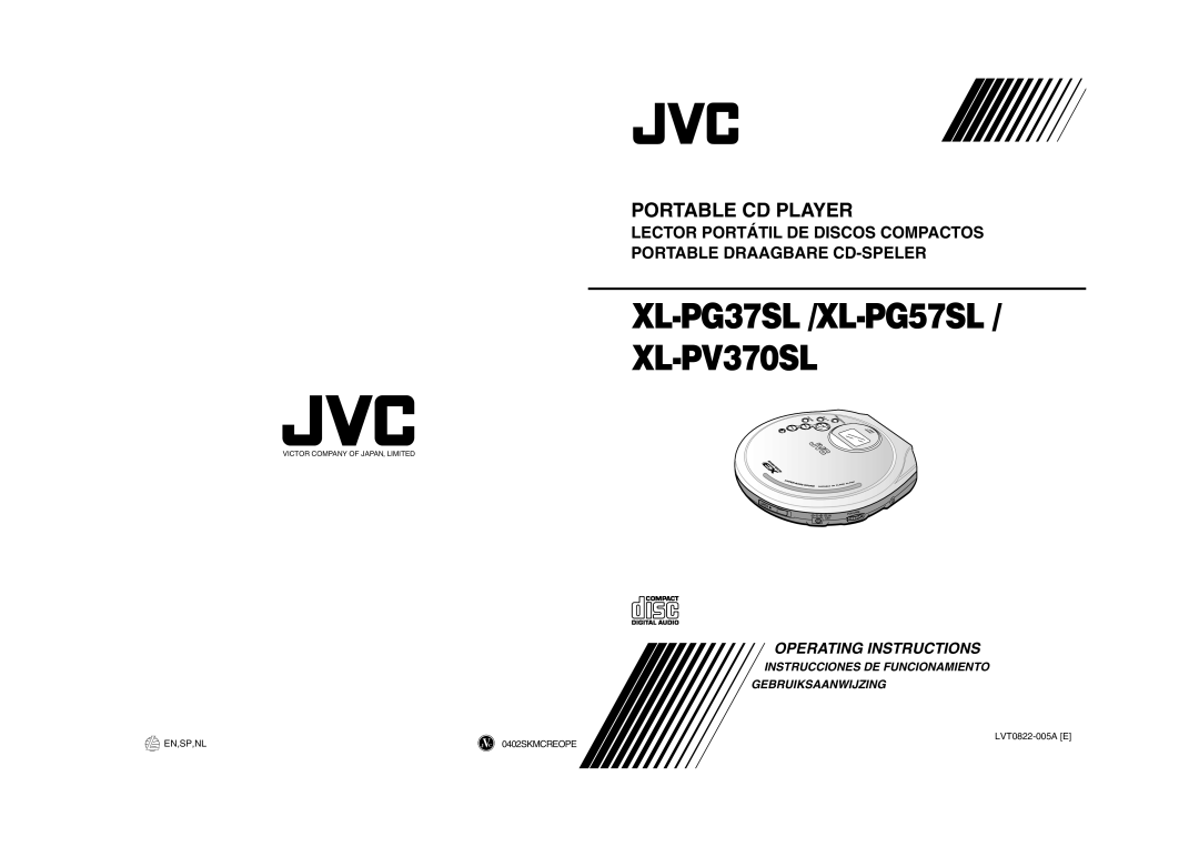 JVC operating instructions XL-PG37SL /XL-PG57SL XL-PV370SL 