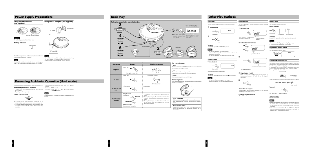 JVC XL-PG3B specifications Power Supply Preparations 