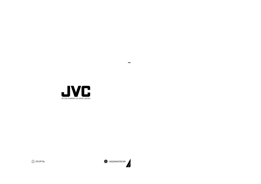 JVC XL-PM20SL manual EN,SP,NL JVC 0502SKMCREORI 