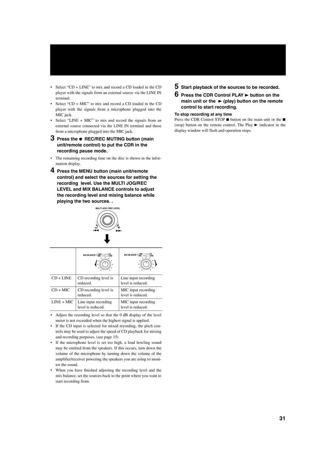 JVC XL-R2010BK manual CD + Line, Cd + Mic, Line + MIC 