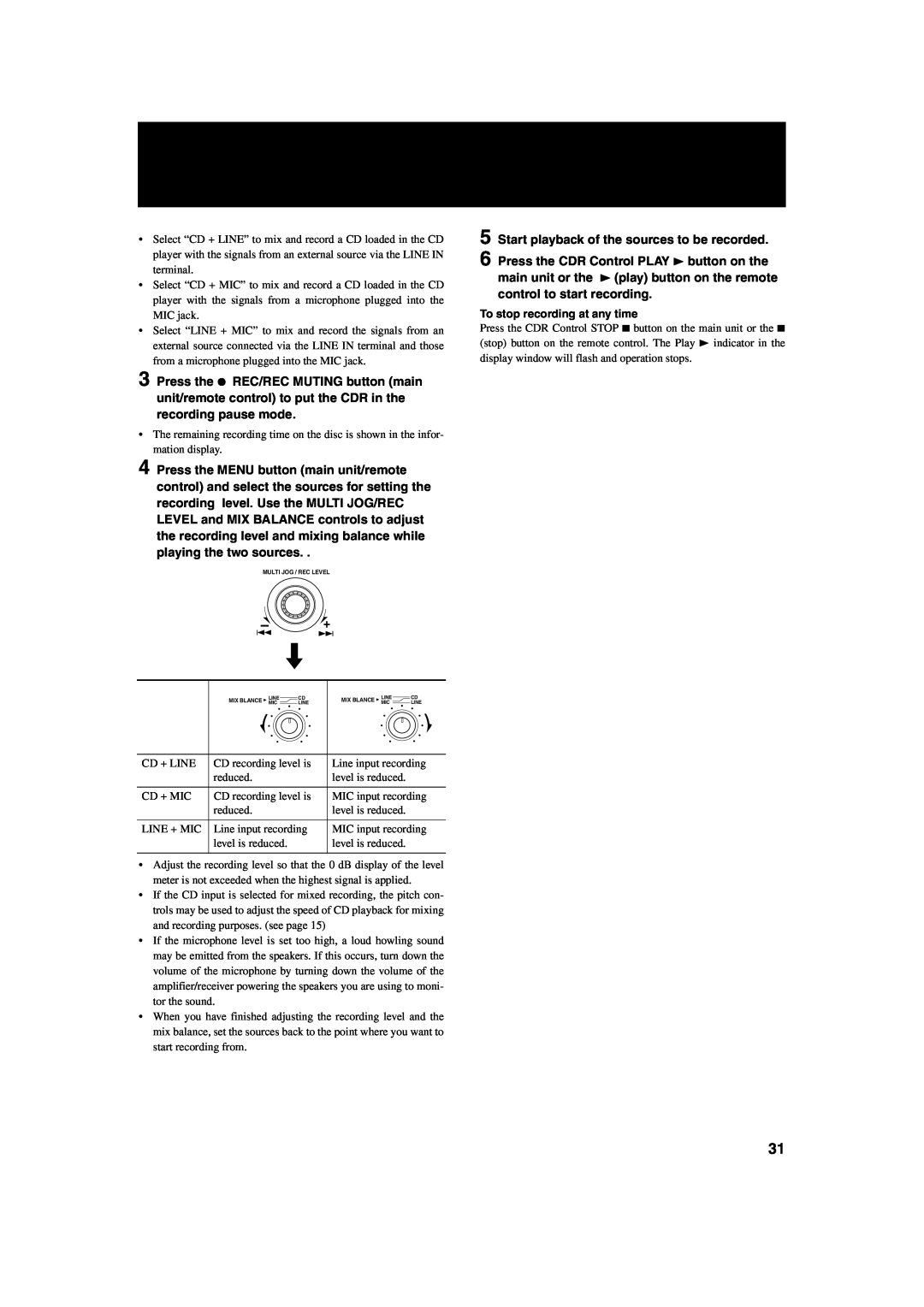 JVC XL-R2010BK manual Press the ¶ REC/REC MUTING button main 