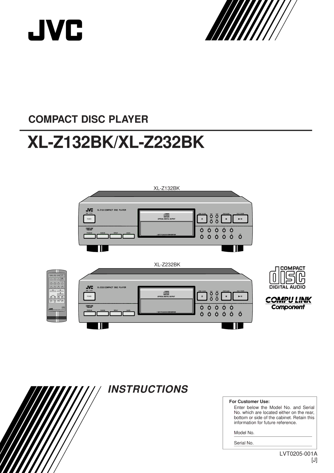 JVC manual XL-Z132BK/XL-Z232BK 