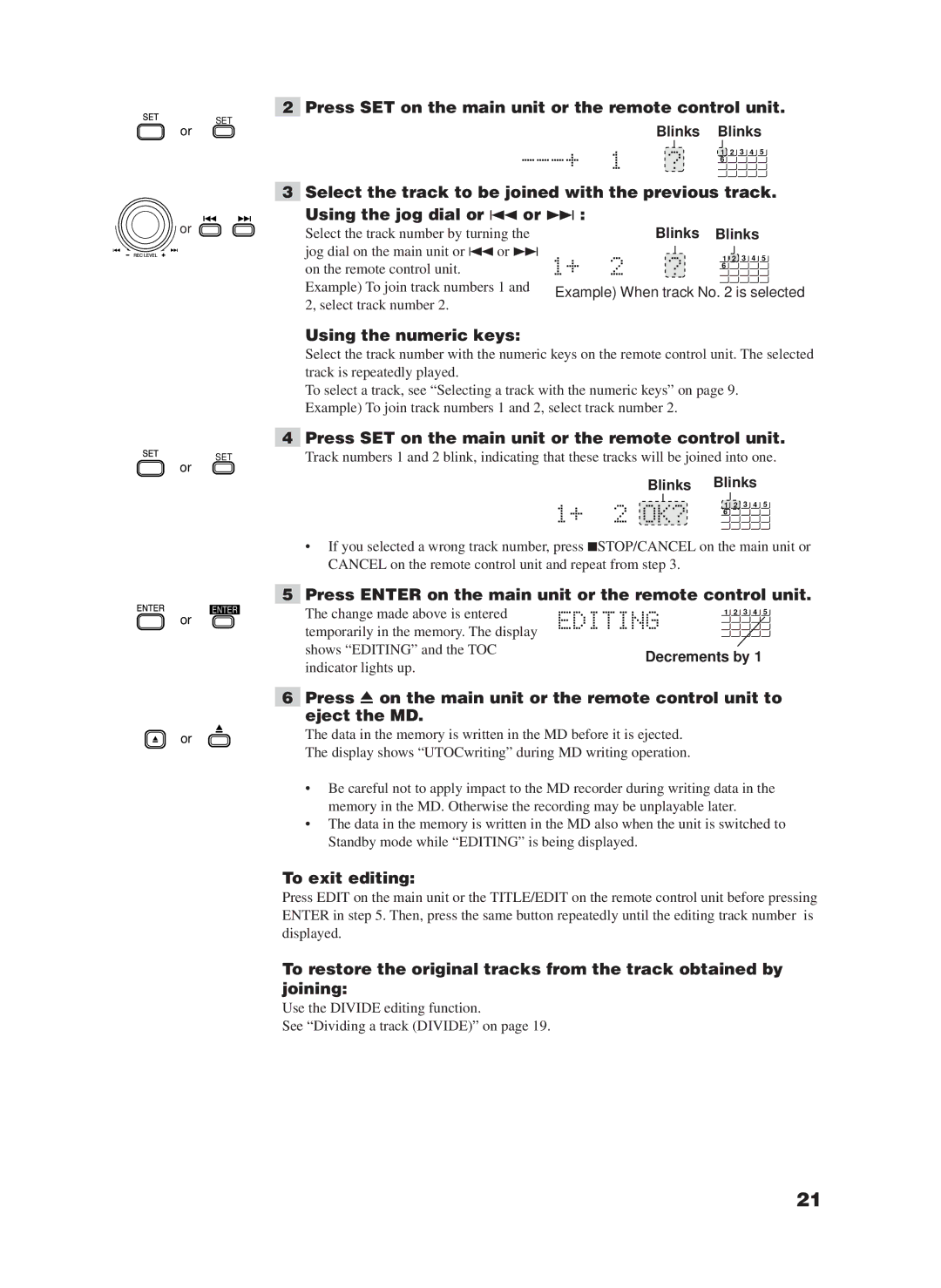 JVC XM-228BK manual Decrements by 