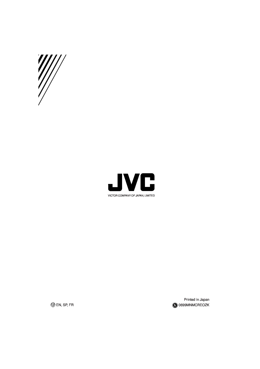 JVC XM-R70SL/BK manual En, Sp, Fr, 0699MNMCREOZK, Victor Company Of Japan, Limited 