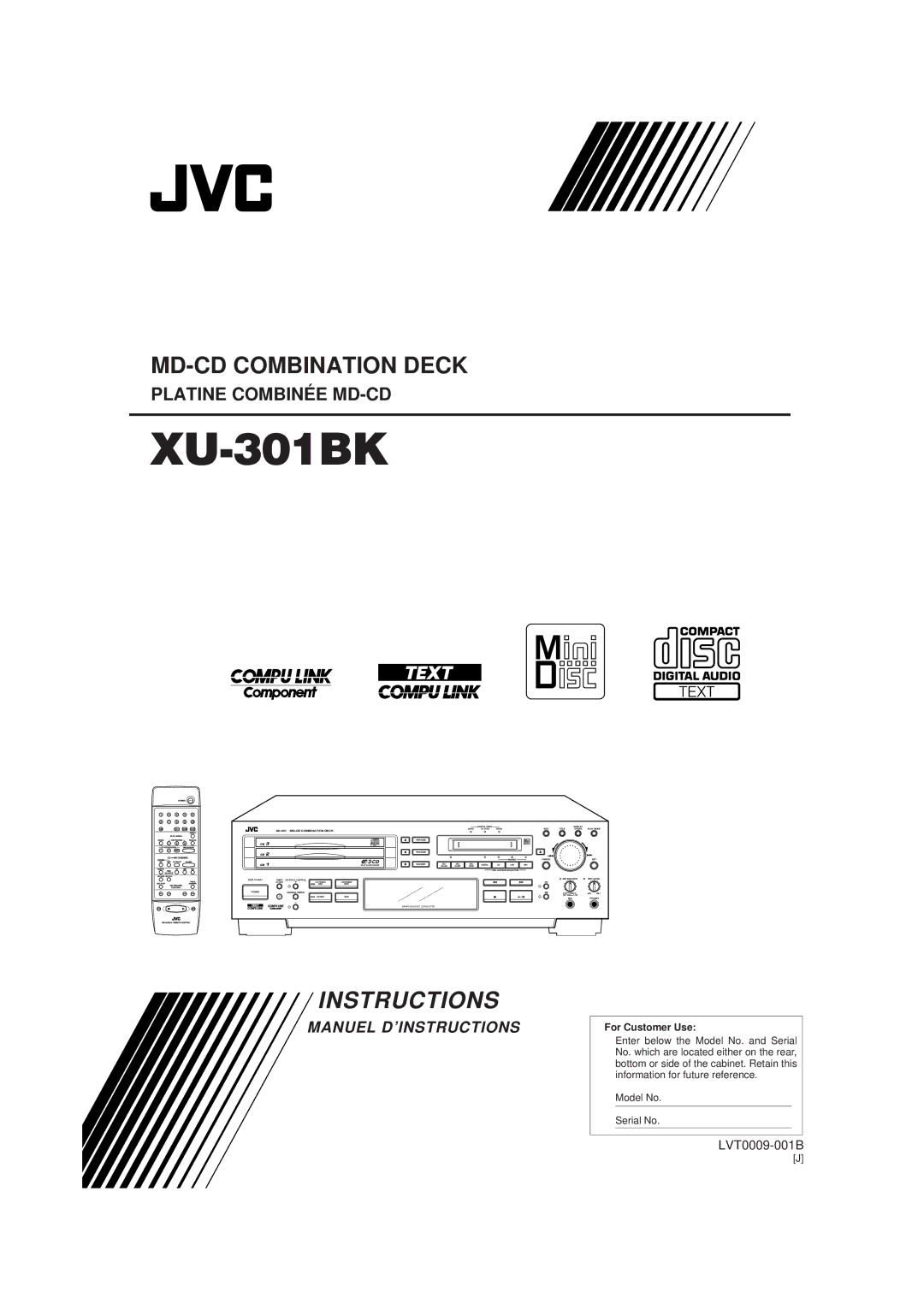 JVC manual XU-301BK 