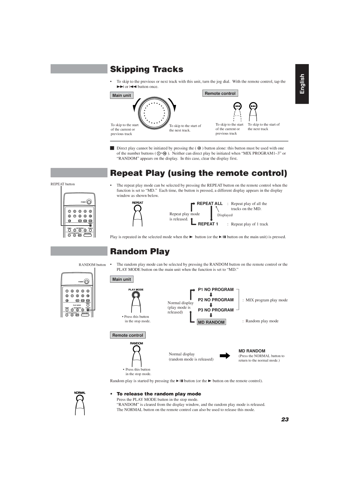 JVC XU-301 manual P1 no Program 