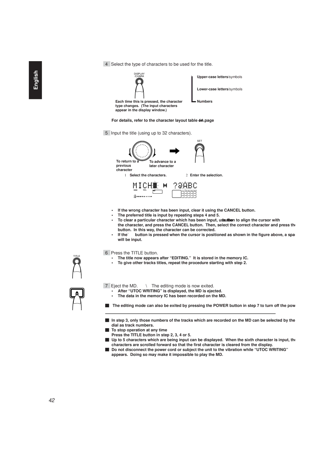 JVC XU-301 manual Enter 2 the selection 