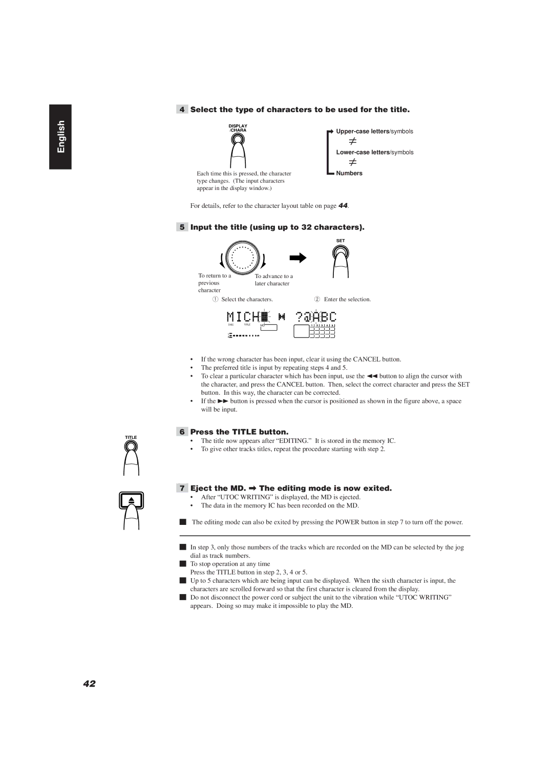 JVC XU-301BK manual Enter 2 the selection 