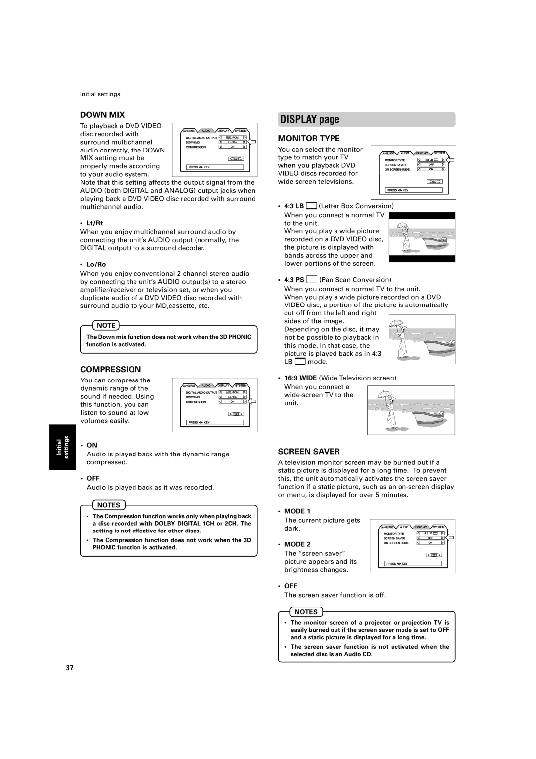 JVC XV-421BK manual Display 