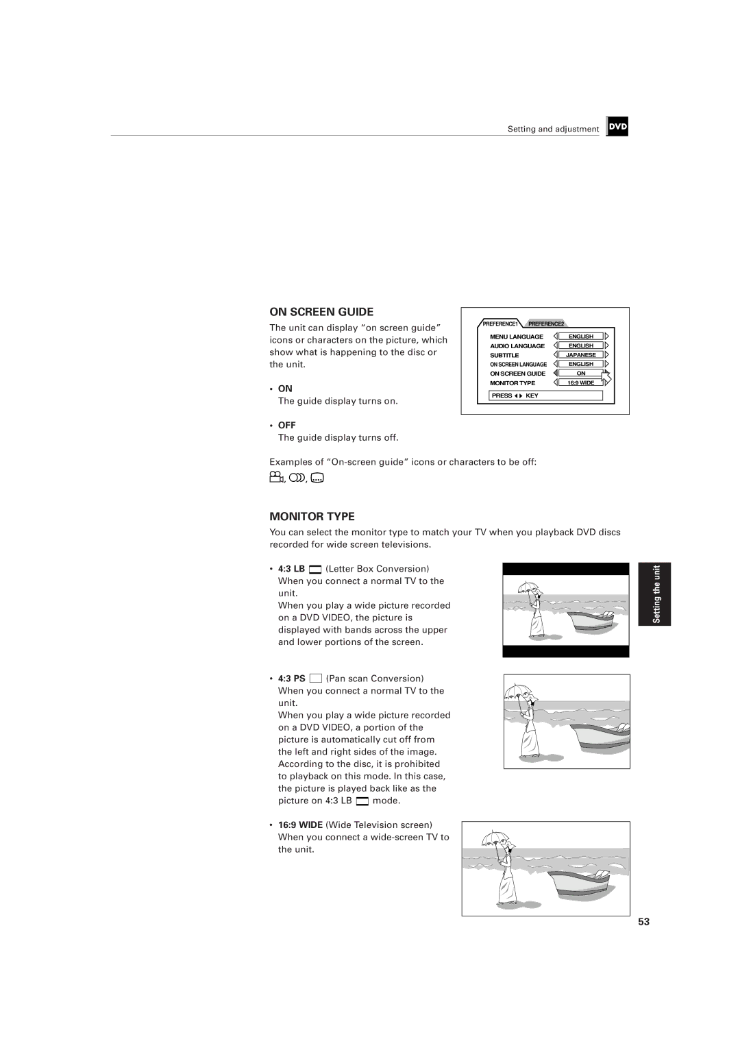 JVC XV-501BK manual On Screen Guide 