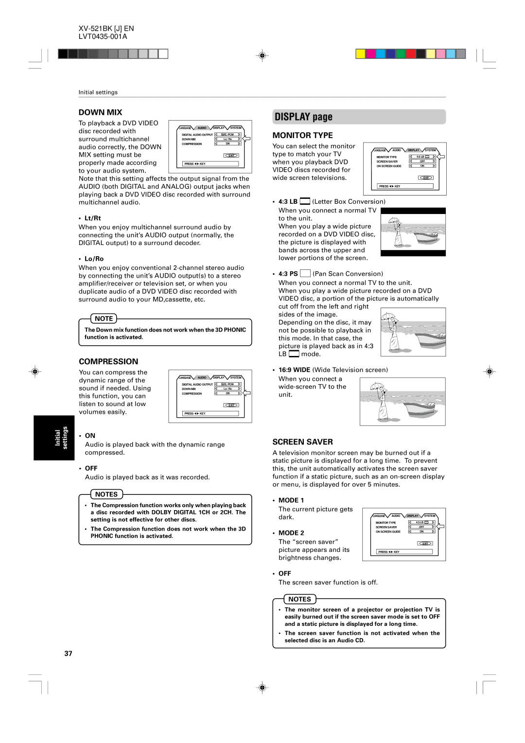 JVC XV-523GD, XV-525BK manual Display 