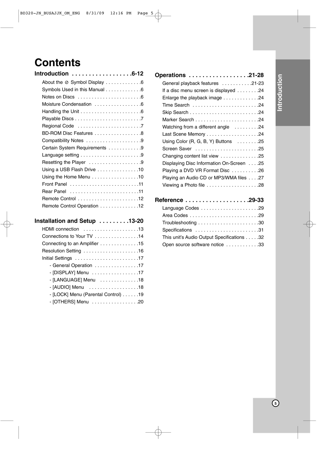 JVC LVT2101-001A, XV-BP11, XV-BP10 manual Contents 