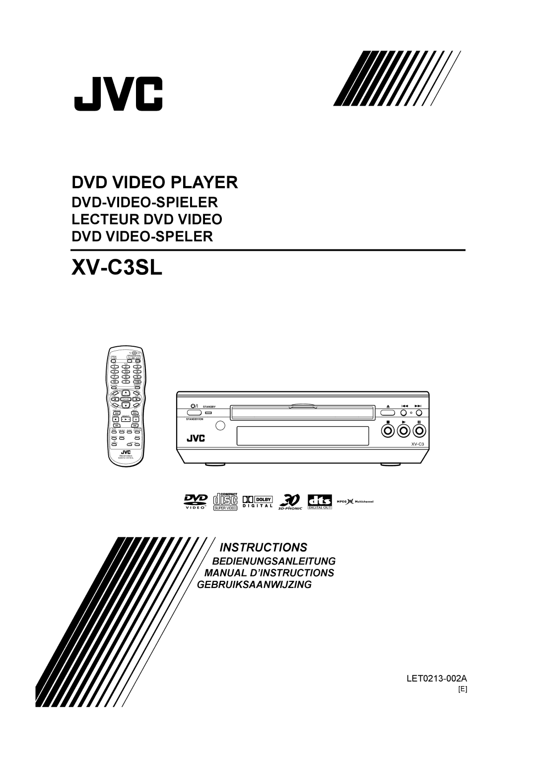 JVC XV-C3SL manual 